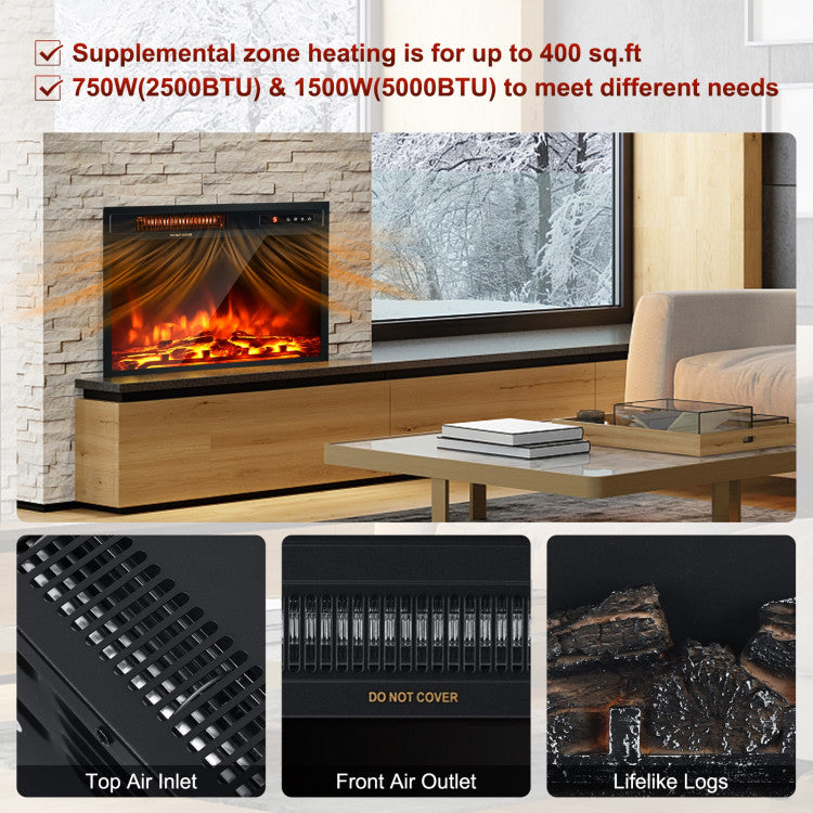Quiet and Safe Electric Fireplace Heater