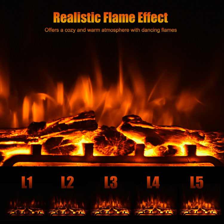 Realistic 3D Flame Effect Electric Fireplace