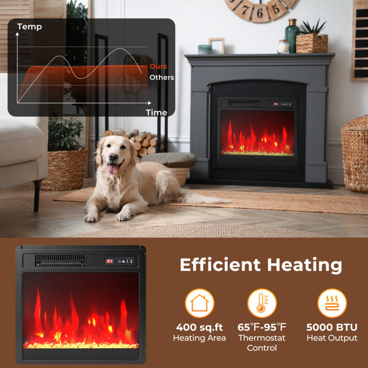 Realistic Flame Electric Fireplace Insert