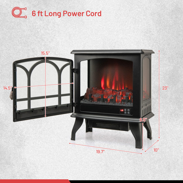 Realistic dancing flame effect for year-round use with or without heat