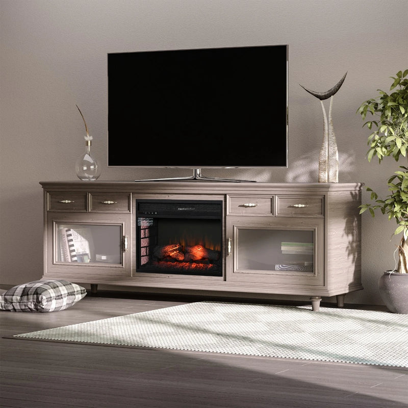 Realistic Log Flame Fireplace Insert for Home Decor