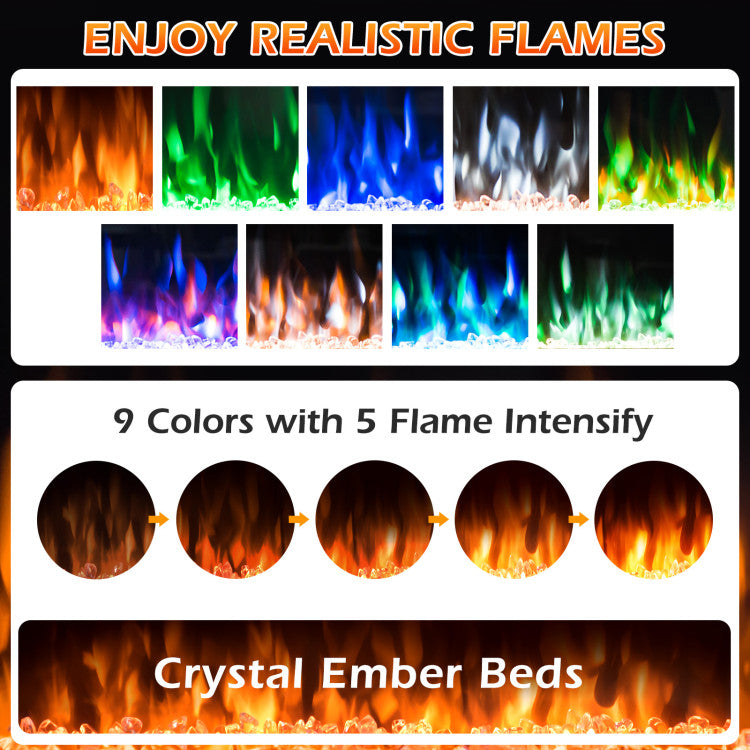 Easy recessed installation guide for 36 inch electric fireplace