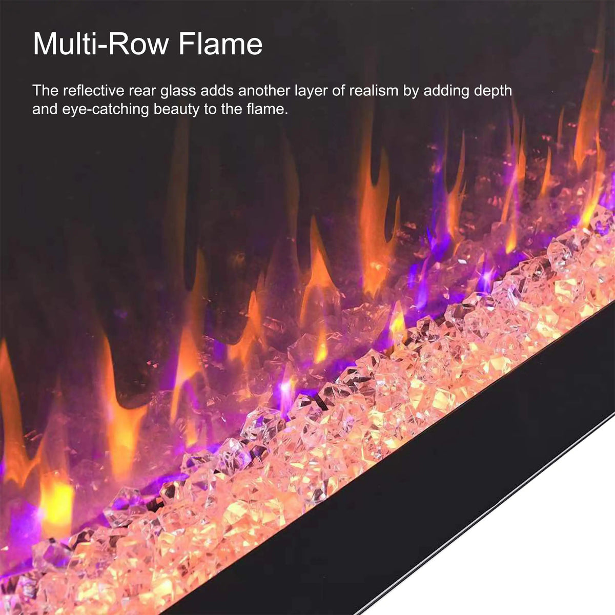Recessed electric fireplace installation example