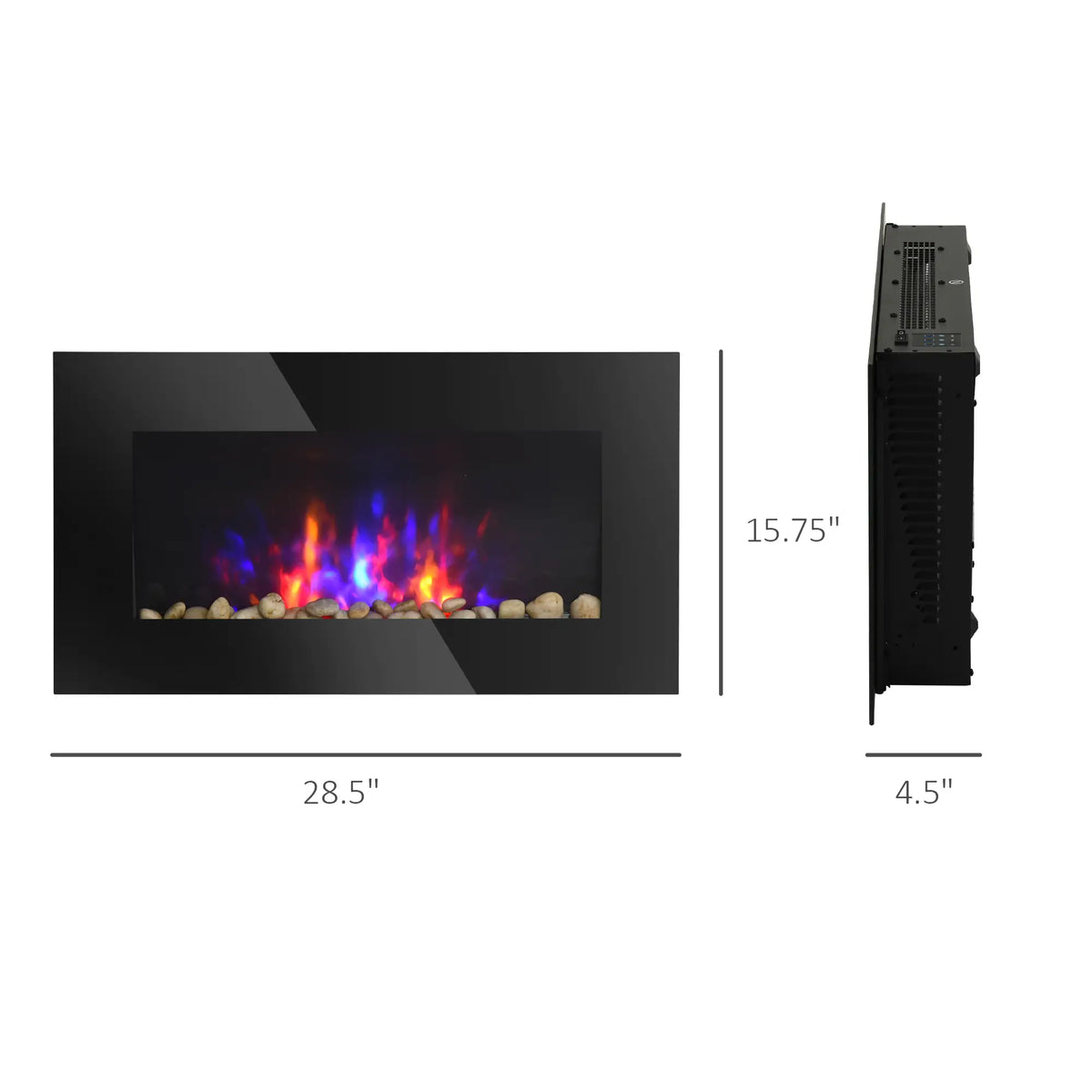 Recessed electric fireplace heater for stylish and efficient home heating