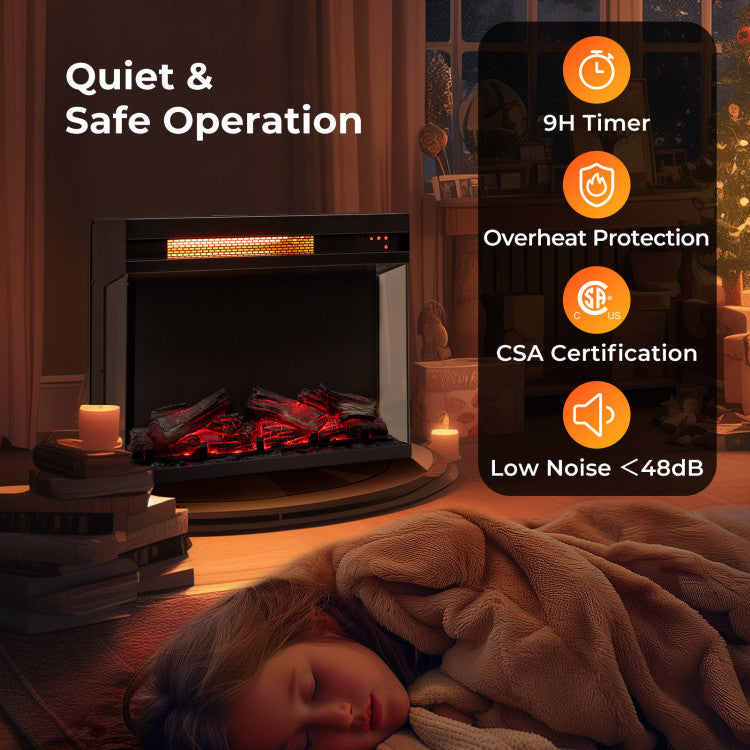 Remote Control Electric Fireplace Insert