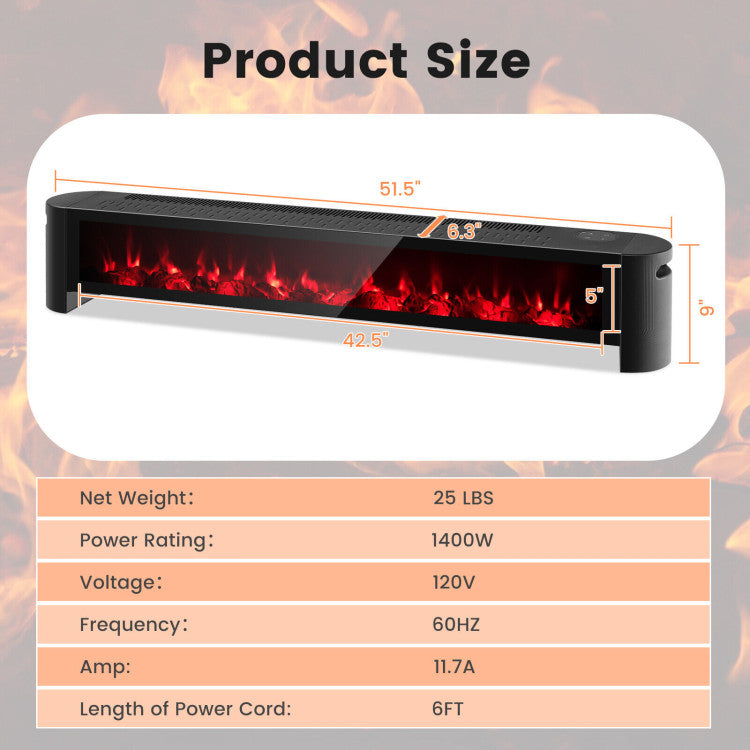 Remote-controlled electric space heater with timer settings