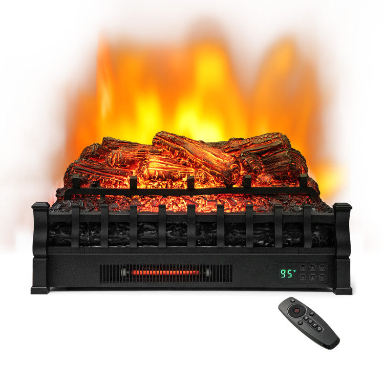 Infrared fireplace heater with remote control functionality up to 13 feet