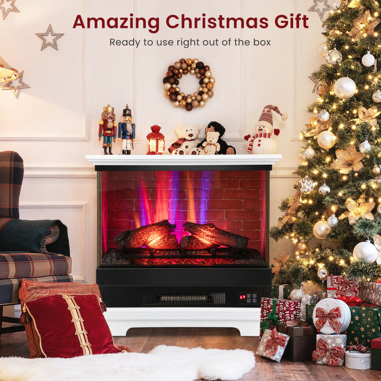 Remote Controlled Freestanding Fireplace 27 Inch
