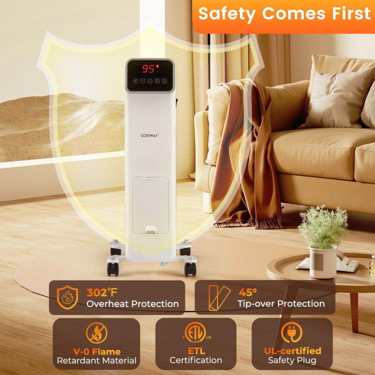 Remote Controlled Space Heater with 16.5 ft Range