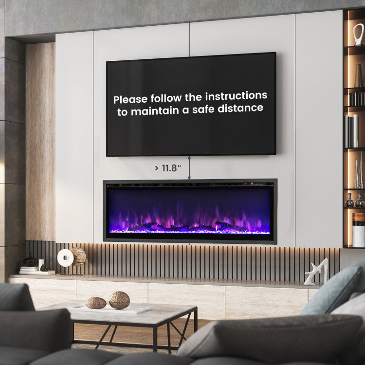  Child Lock Feature for Safe Electric Fireplace