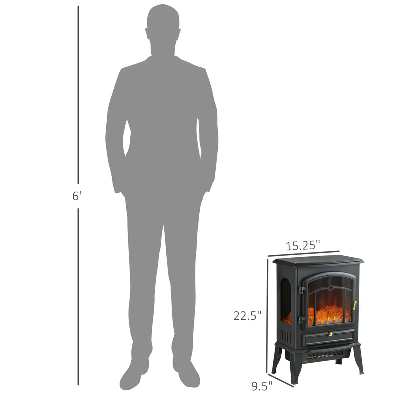 Safe, cool-touch electric fireplace with overheat protection.