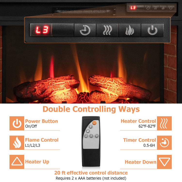 Safe Electric Fireplace Heater with Overheating Protection
