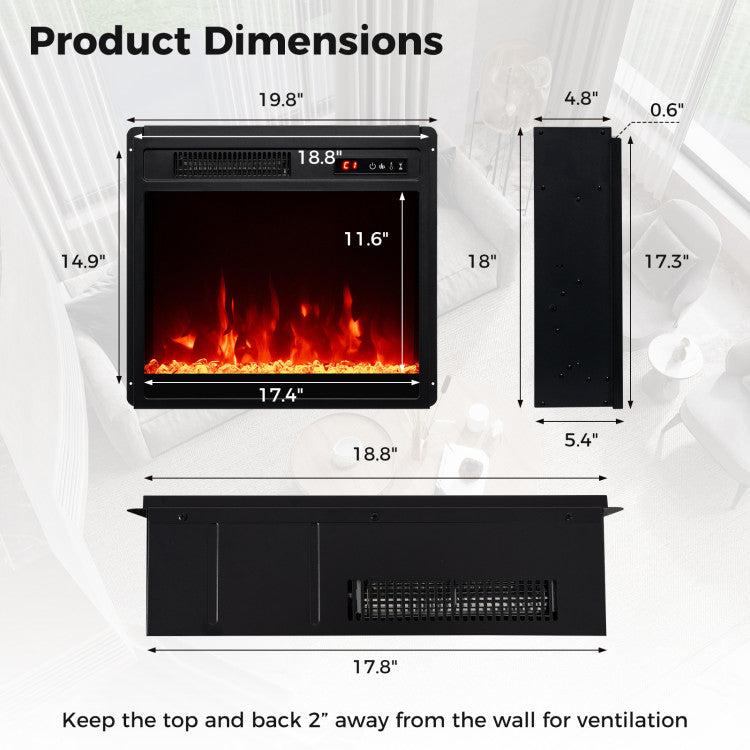 Safe Electric Fireplace Insert for Homes