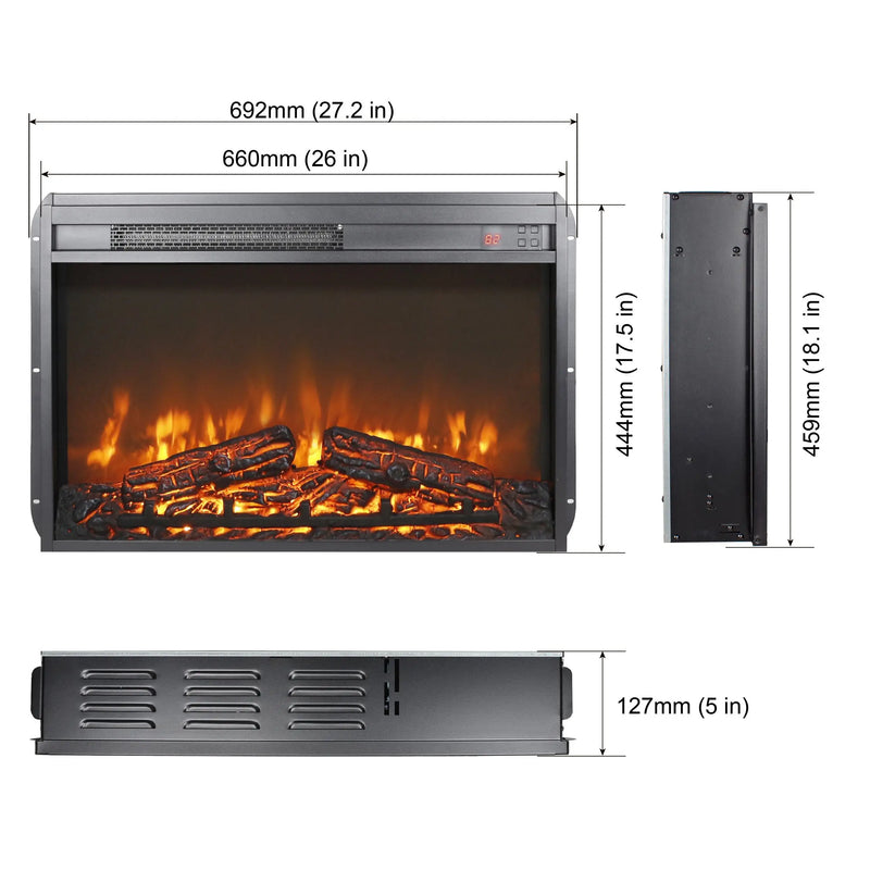Safe Electric Fireplace Insert with Overheat Protection & CSA Certification
