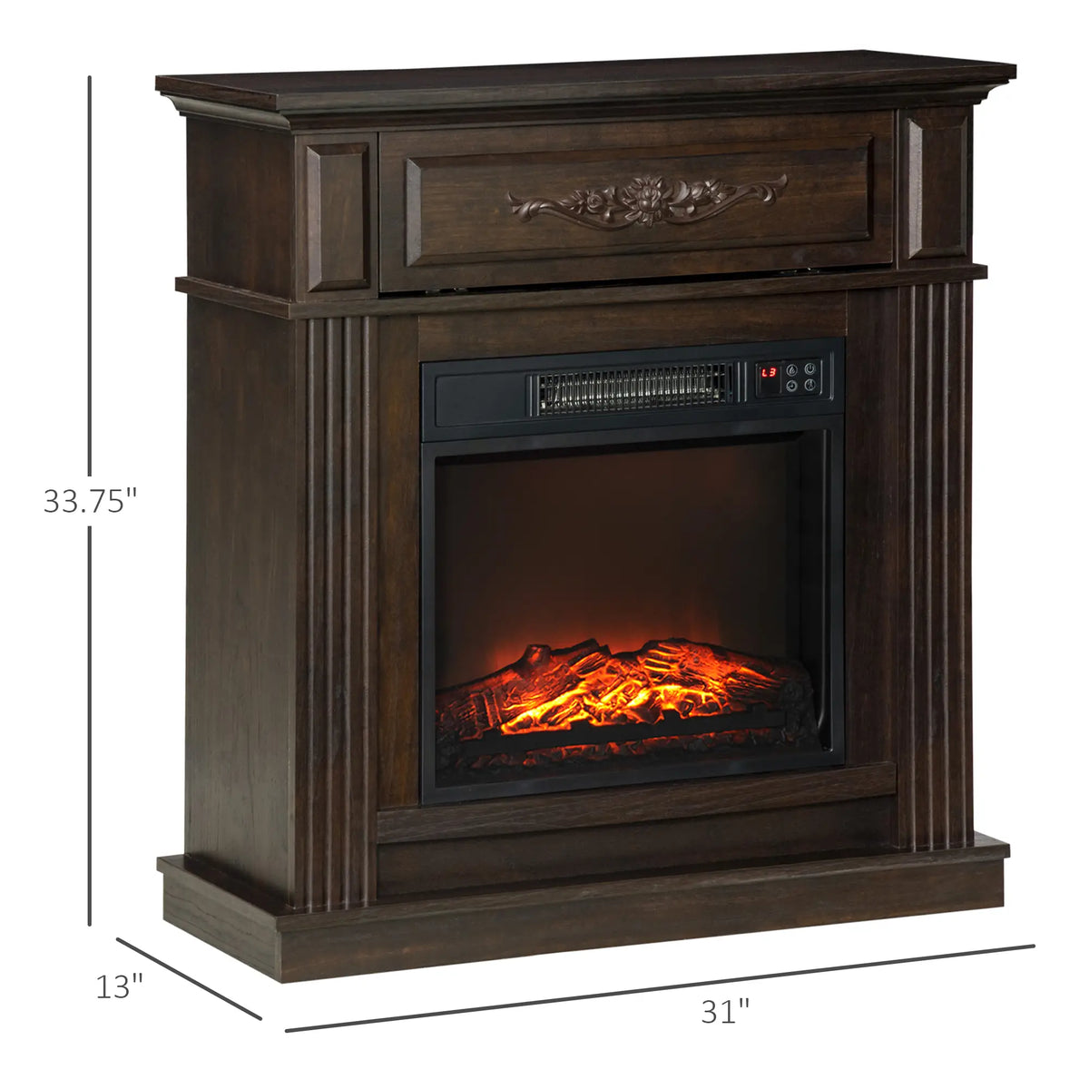 Safe Electric Fireplace with Auto Shut-Off Feature