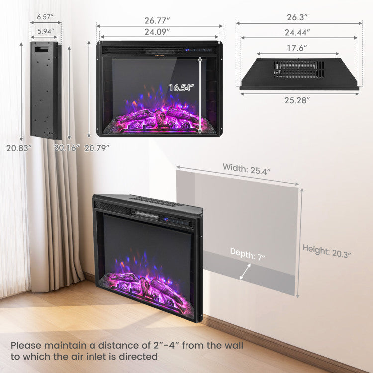 Safe Electric Fireplace with Overheat Protection