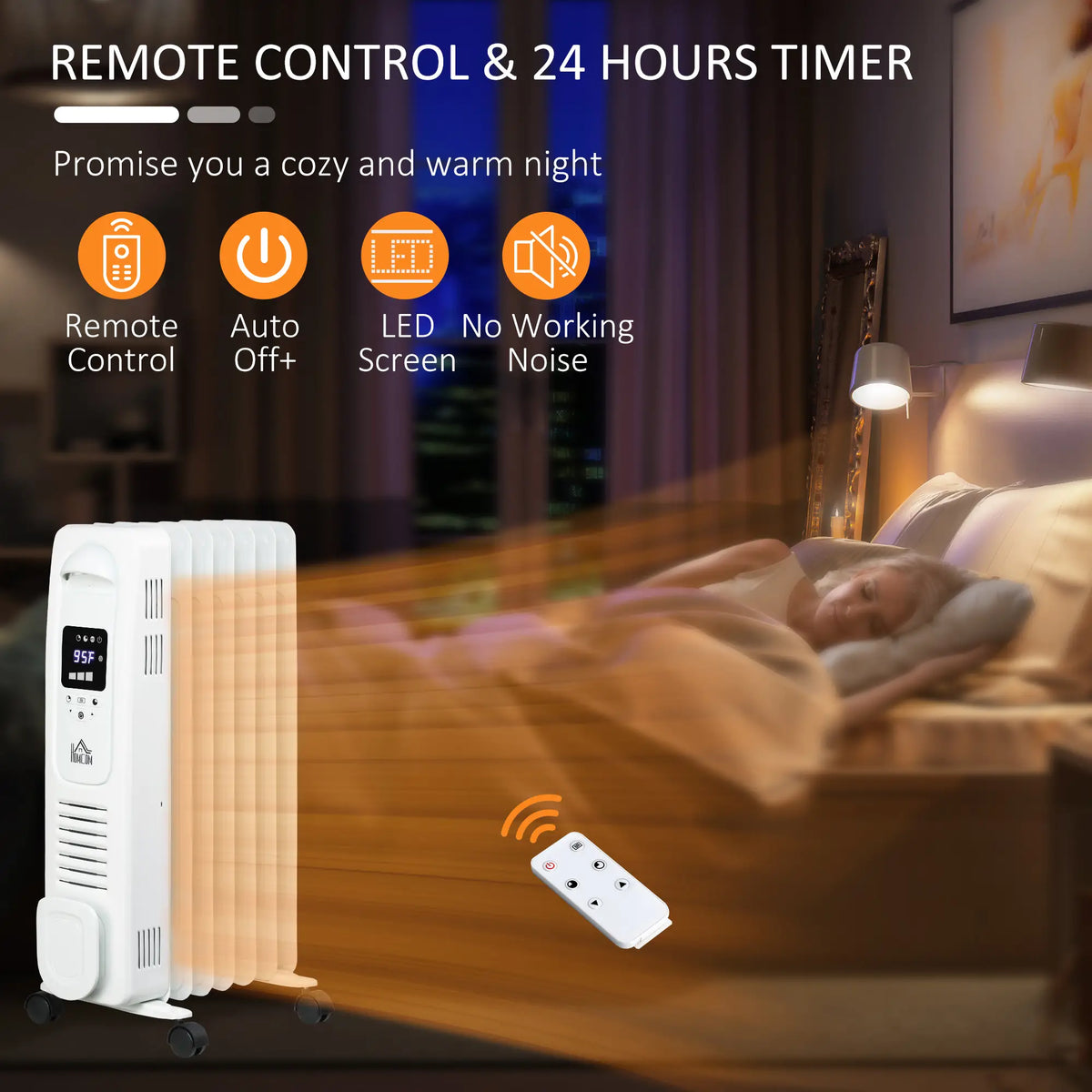 Safe Electric Heater with Tip-Over Protection