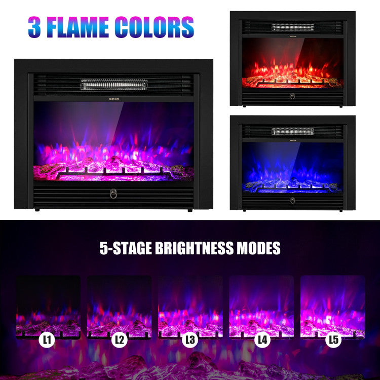 ETL certified electric fireplace with overheat protection