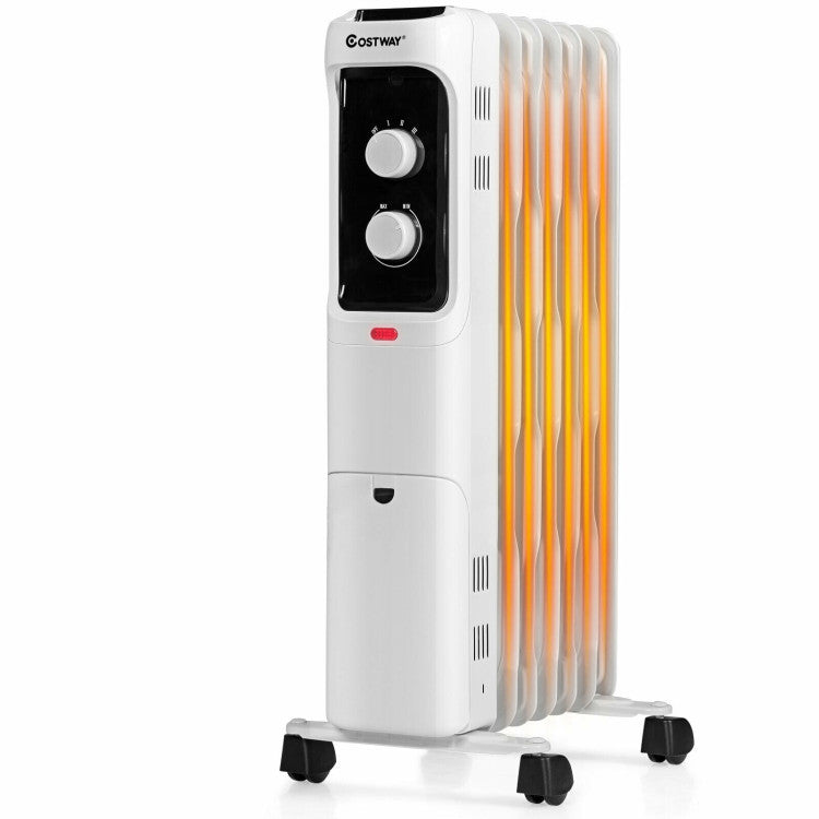 Electric heater with tip-over protection for safe use