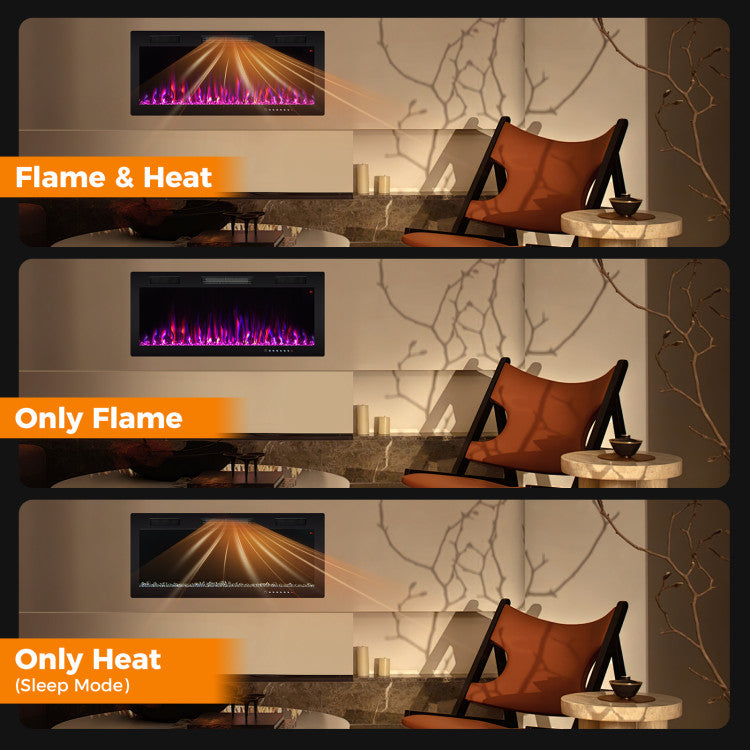 sleep-mode-electric-fireplace-low-noise.