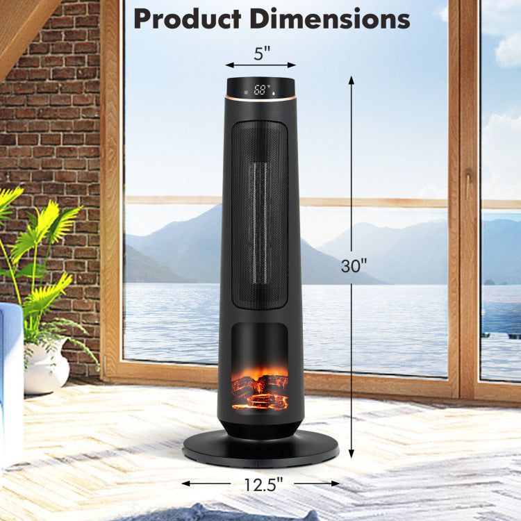Compact electric heater quickly warming up a small room