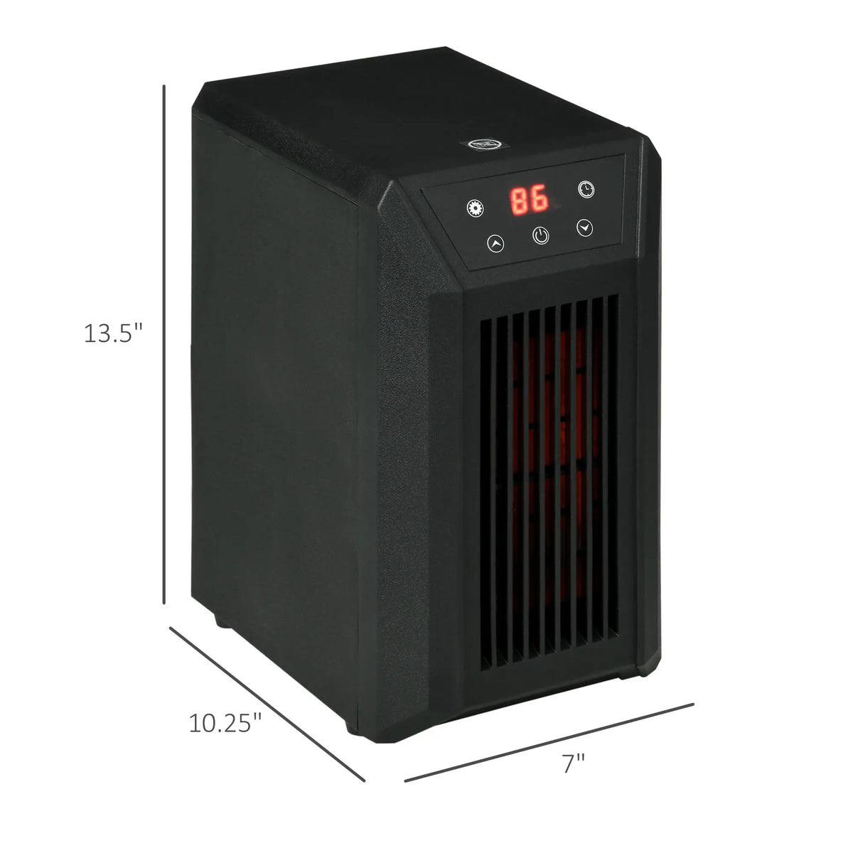 Small room heater ideal for home, office, or garage use.
