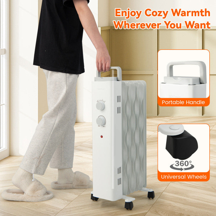 Space heater with tip-over and overheat protection