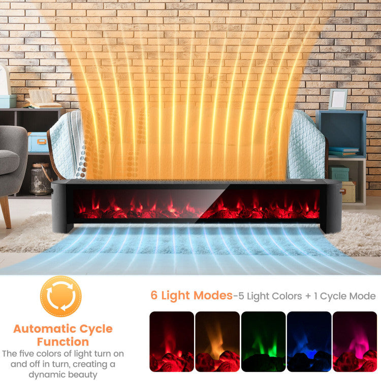 Space heater with LED digital touch control panel