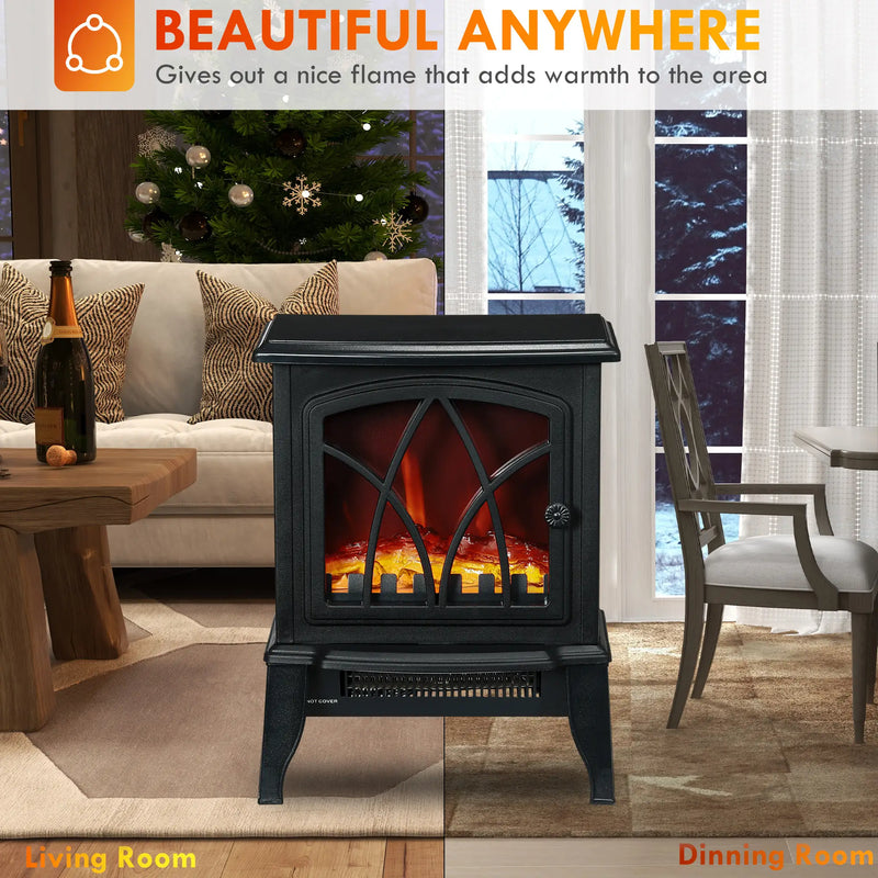 Top-rated HOMCOM electric fireplace insert with realistic flame effect