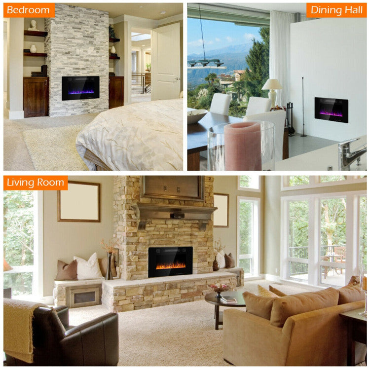 LED Touchscreen Display of Electric Fireplace