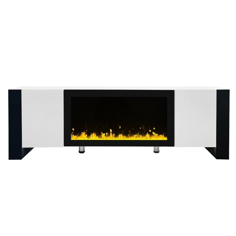 Safe Electric TV Console with No Flame Fireplace