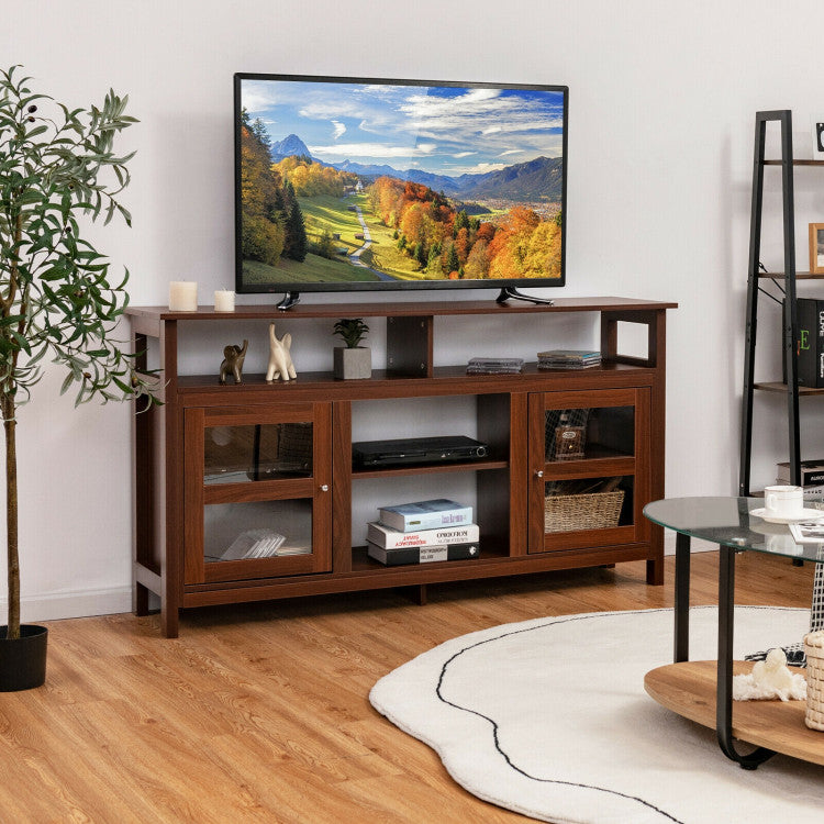 Modern Design TV Entertainment Center with Fireplace