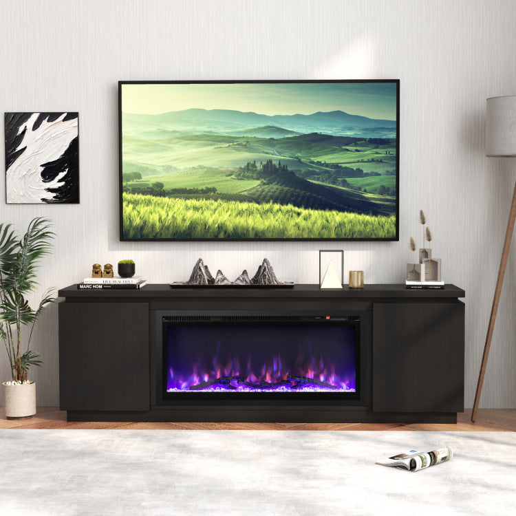 Modern fireplace TV cabinet for large TVs