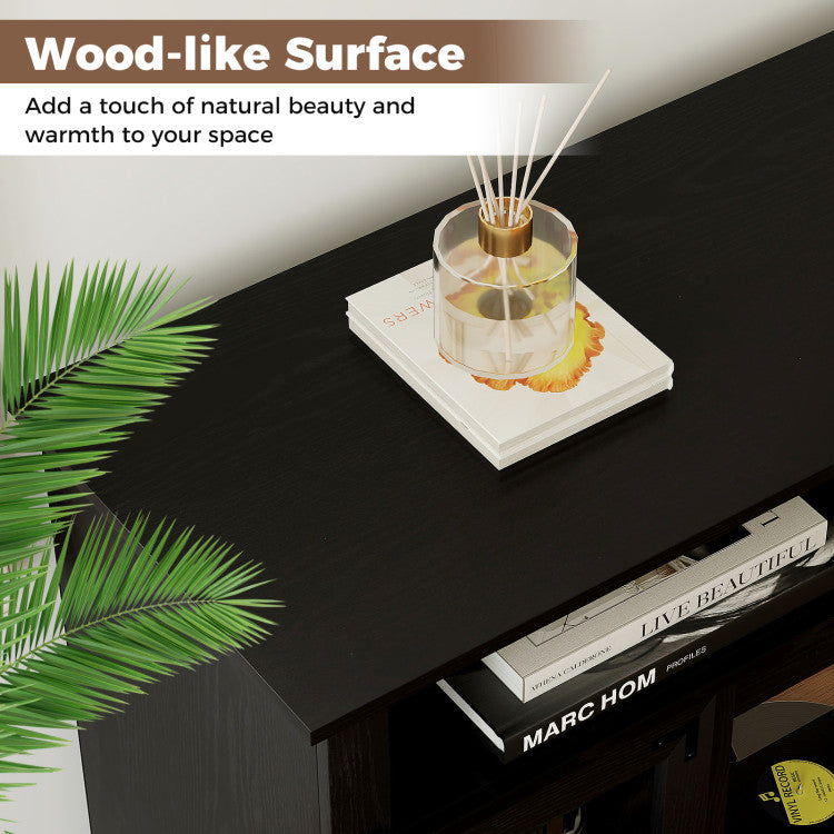 tv-stand-adjustable-glass-storage-wood-finish