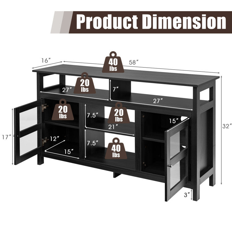 TV Stand for Electric Fireplace and 65 Inch TV