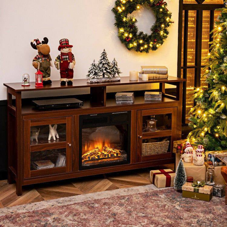 TV Stand with Melamine Finish Wooden Console