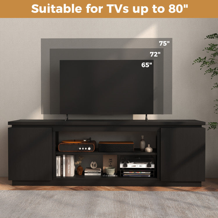 TV stand with dedicated space for 36-inch electric fireplace