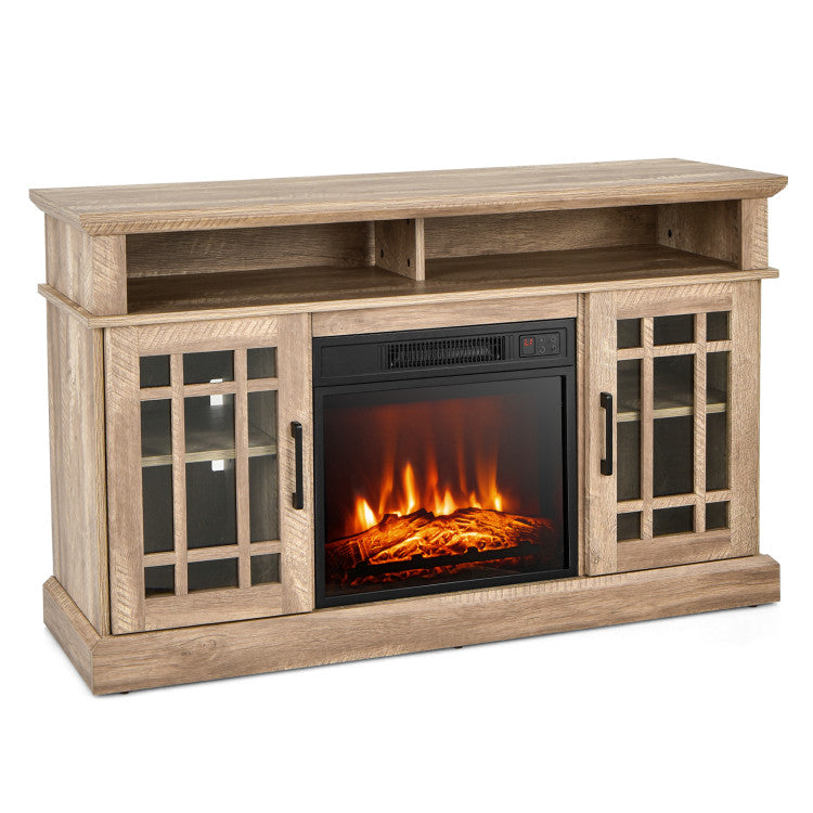 TV top surface of fireplace cabinet