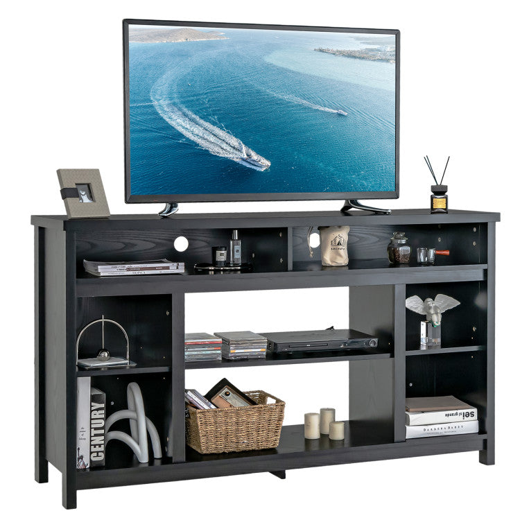  TV unit with built-in fireplace in white finish