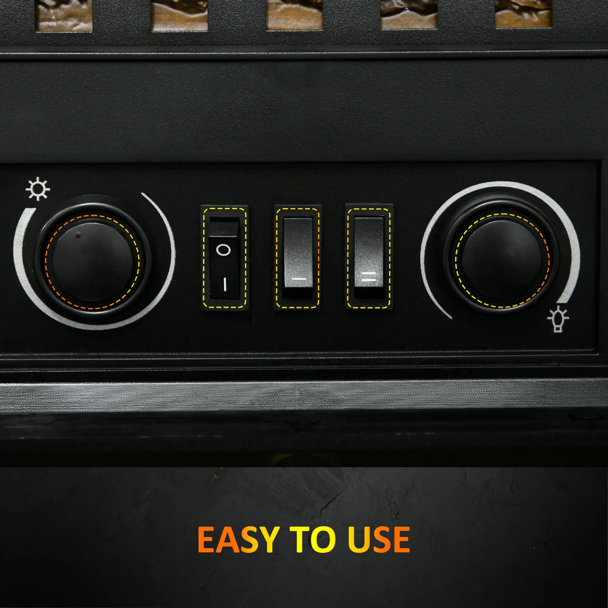 Modern ventless electric fireplace for home decor.