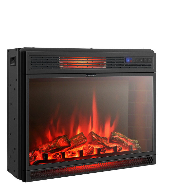  Wall inset electric fireplace installed in modern living room