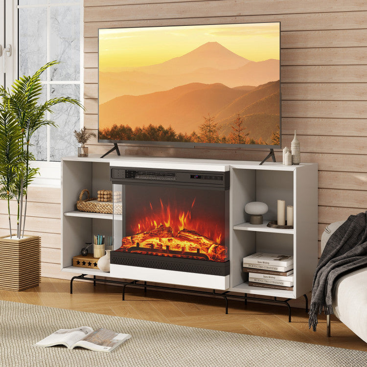 Wall Mounted 3-Sided Electric Fireplace