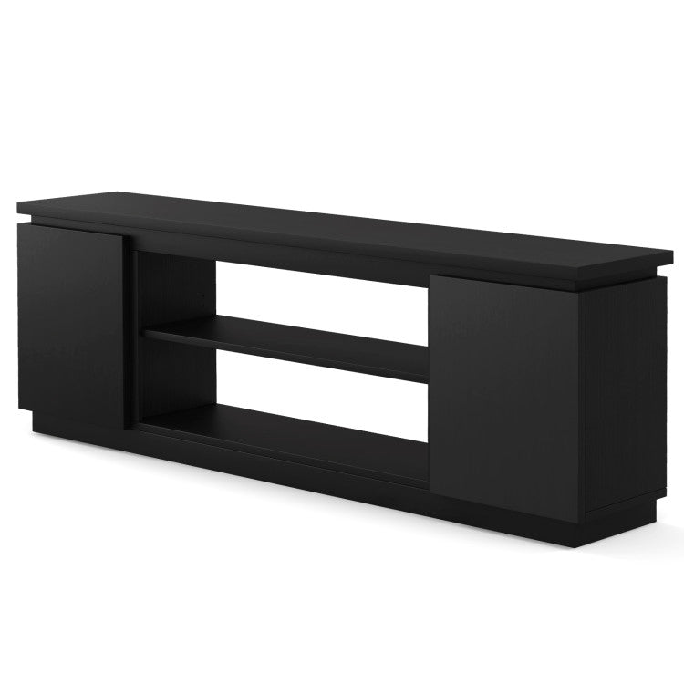 Wall-mounted entertainment unit with electric fireplace option
