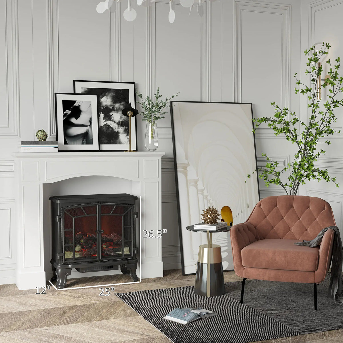 Elegant White Fireplace Mantel Surround for Home Decor