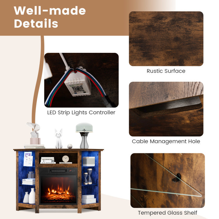 LED flame-only mode for year-round decorative use